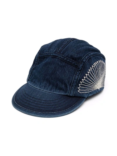 Kapital Denim Baseball Cap In Blue