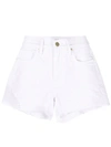 Frame White 'le Cut Off' Tulip Hem Shorts In Open White10