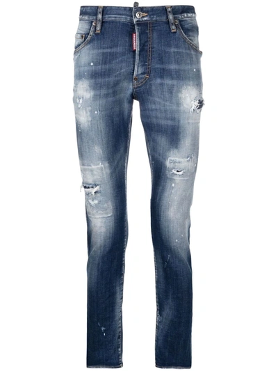 Dsquared2 Distressed-effect Skinny Jeans In Light Wash