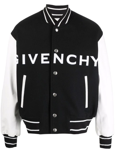 GIVENCHY LOGO-EMBOOSED BOMBER JACKET