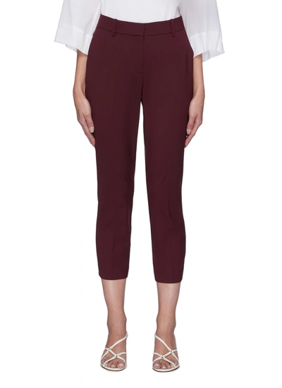 Theory 'treeca 2' Wool Blend Capri Pants In Red