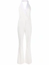Dondup Double-breasted Sleeveless Jumpsuit In White