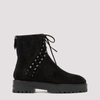 Alaïa Suede Side Lace-up Ankle Booties In Noir