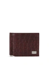 DOLCE & GABBANA LOGO-TAG EMBOSSED LEATHER BIFOLD WALLET