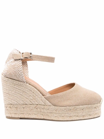 Castaã±er Carol Espadrille With Wedge In Beige
