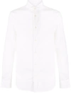 Deperlu Pointed-collar Cotton Shirt In Weiss