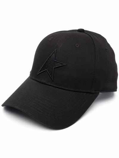 Golden Goose Black Cotton Star Demos Hat