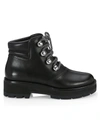 3.1 Phillip Lim / フィリップ リム Women's Dylan Leather Lace-up Hiking Boots In Black