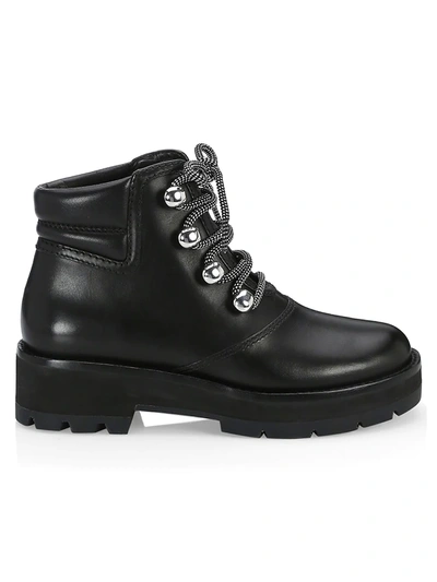 3.1 Phillip Lim / フィリップ リム Women's Dylan Leather Lace-up Hiking Boots In Black