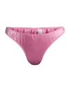 Fleur Du Mal Luxe Lace Thong In Pink Lemonade