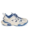 Balenciaga Women's Track Low Top Sneakers In White/blue