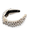 LELE SADOUGHI FAUX PEARL-EMBELLISHED KNOTTED HEADBAND,400014182491