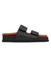 Neous Dombai Shearling Dual-band Slide Sandals In Black