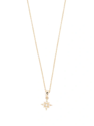 Mizuki 14kt Yellow Gold Diamond Small Star Pendant