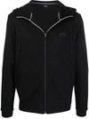 HUGO BOSS ZIP-FRONT LOGO HOODIE