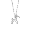 Scream Pretty Silver Balloon Dog Necklace In Dog