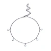 Scream Pretty Silver Anklet With Hammered Discs In Hammered