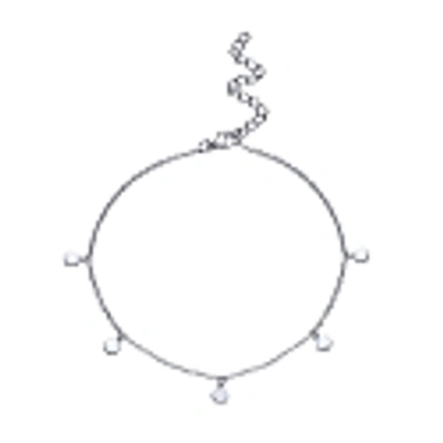 Scream Pretty Silver Anklet With Hammered Discs