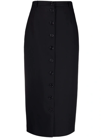 Raf Simons Black Midi Skirt