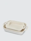 Staub 2-piece Rectangular Baking Dish Set In Rustic Ivory