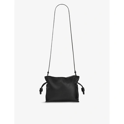 Loewe Flamenco Mini Leather Clutch Bag In Black