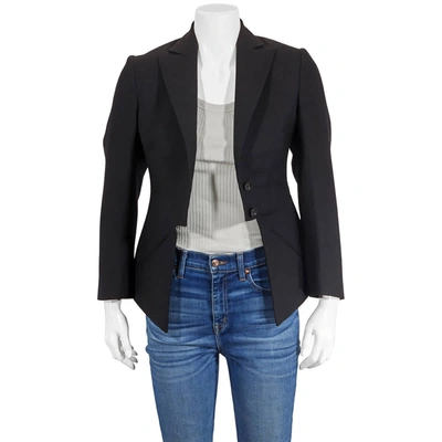 Burberry Ladies Tailored Riding Jacket In Black, Brand Size 2 (us Size 0)
