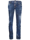 DSQUARED2 DISTRESSED-EFFECT CROPPED SKINNY JEANS