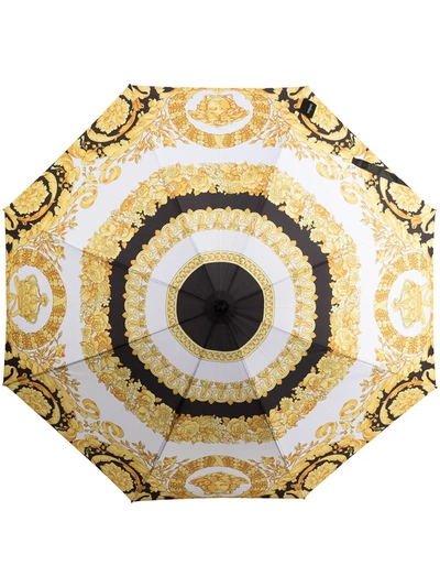Versace Crete Des Fleur Umbrella In Gold Black