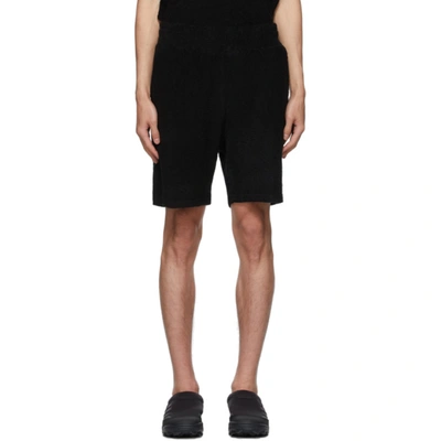 032c Topos Shaved Terry Shorts, Black