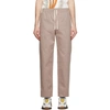 GUCCI TAUPE COTTON VINTAGE LOGO TROUSERS