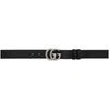 GUCCI REVERSIBLE BLACK & BROWN THIN GG MARMONT BELT
