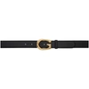 GUCCI BLACK THIN 'G' BUCKLE BELT