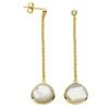 MORGAN & PAIGE 14K GOLD PLATED STERLING SILVER MOTHER OF PEARL DROP EARRINGS