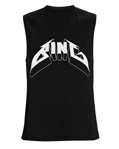 Anine Bing Lennon Sleevless T-shirt In Black