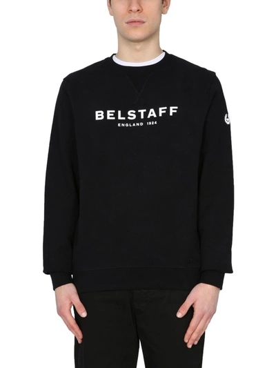 Belstaff Crew Neck Sweatshirt In Black