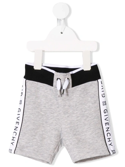 Givenchy Babies' Logo Stripe Shorts In Grey