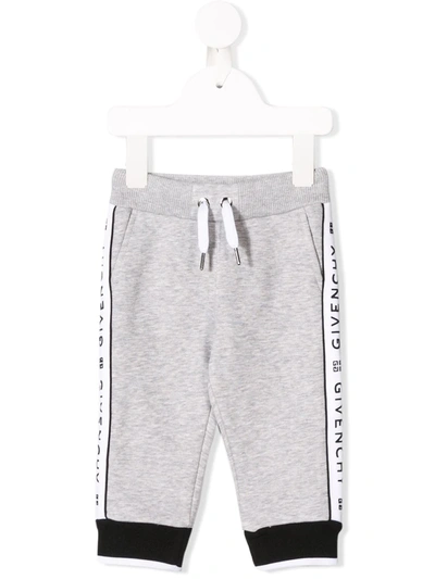 Givenchy Babies' Branded Track Trousers In Grey