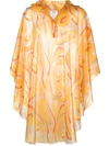 EMILIO PUCCI VORTICI-PRINT RAIN CAPE