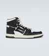 Amiri Skeleton High Top Sneakers Black White In Black/white