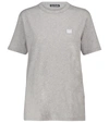 Acne Studios Womens Light Grey Melange Ellison Patch-embroidered Cotton T-shirt L In Grey