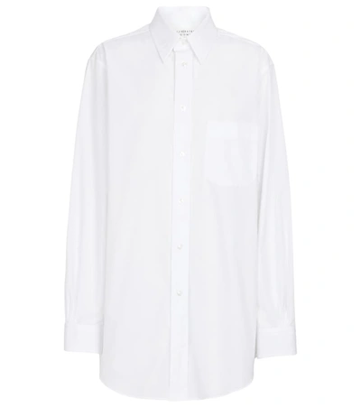 Maison Margiela Long-sleeve Plain Organic Cotton Shirt In White