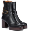 CHLOÉ IZZIE LEATHER PLATFORM BOOTS,P00583669