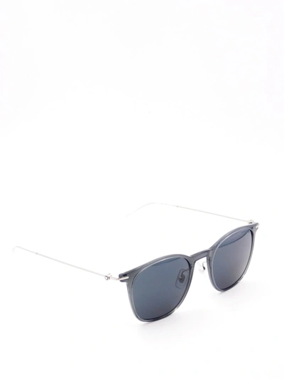 Montblanc Mb0098s Sunglasses In Grey Silver Grey