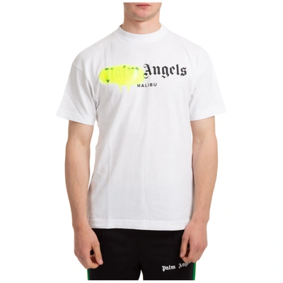 Palm Angels White Sprayed Logo La T-shirt