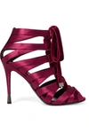 TOM FORD Lace-up satin and velvet sandals