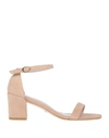 Stuart Weitzman Woman Sandals Blush Size 6.5 Soft Leather In Pink