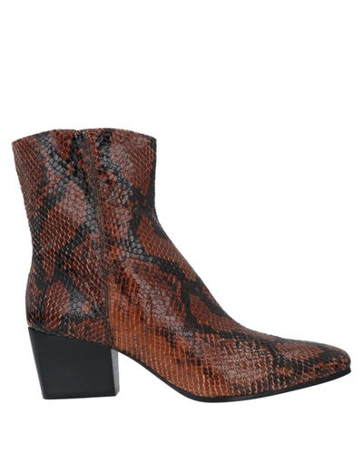 Pomme D'or Ankle Boots In Brown