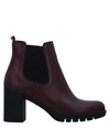 Vincent Vega Ankle Boots In Maroon
