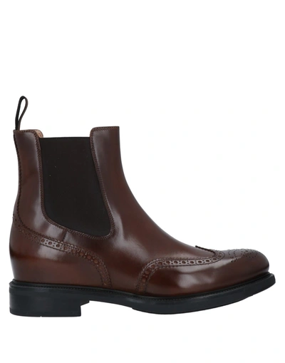 Santoni Ankle Boots In Brown
