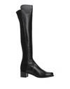 Stuart Weitzman Keelan City Microstretch And Leather Knee Boots In Black